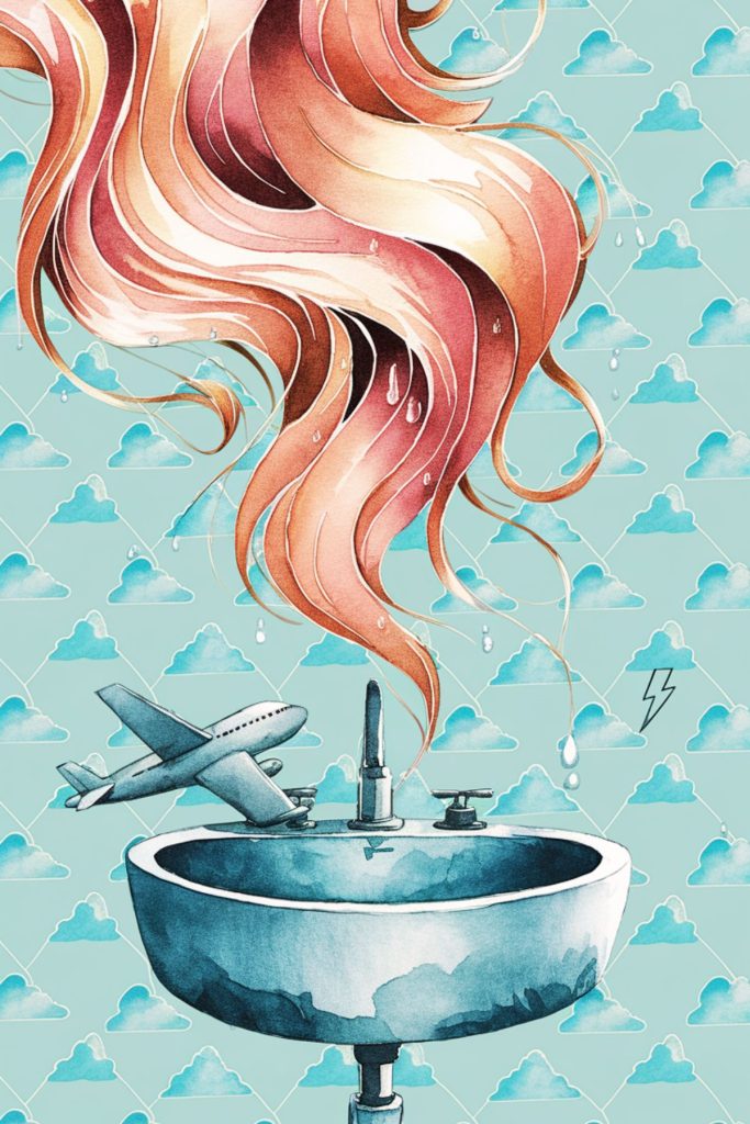 hair hack for long flights