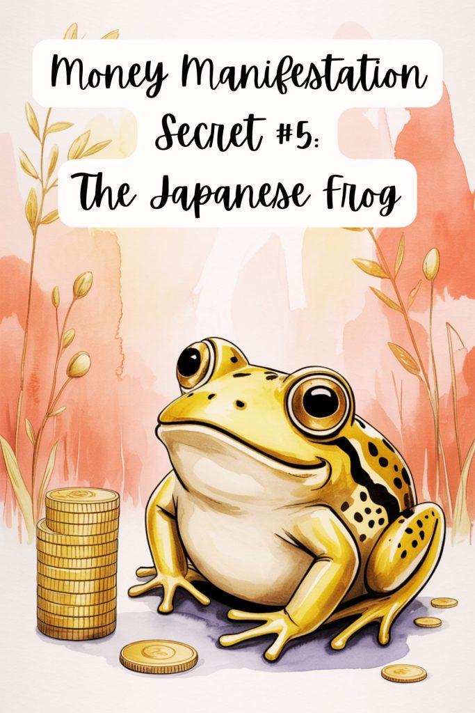 money energy trick with Japanese frog