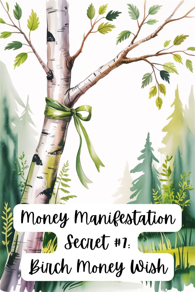 trick for manifesting wealth with a Birch tree