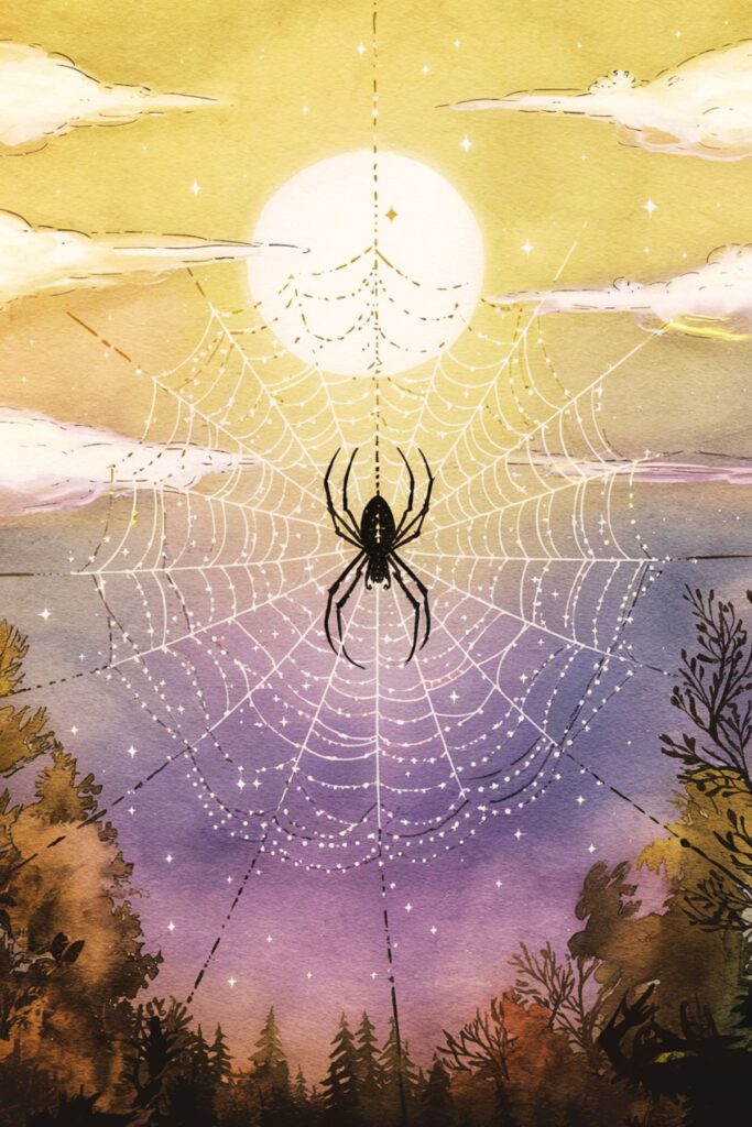 the spiritual symbol of the dream catcher is a spider web