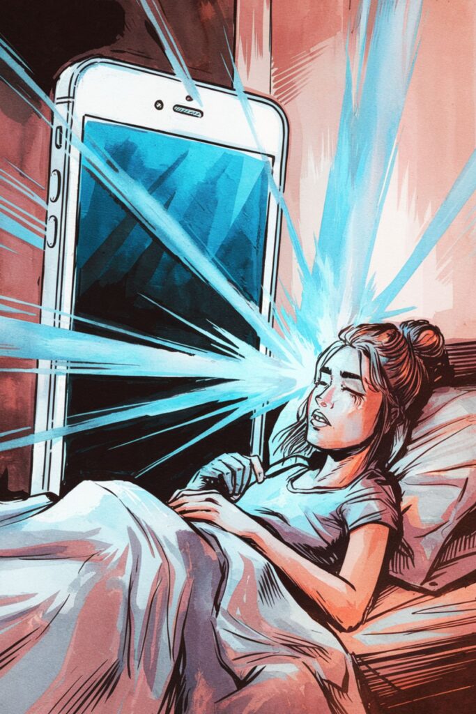 no blue light for better sleep routine