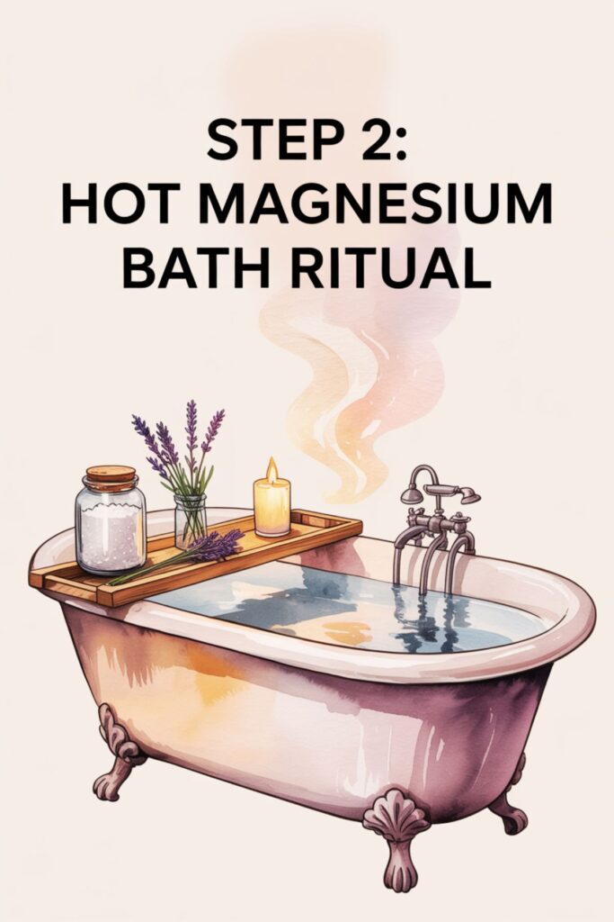 self care routine hot bath