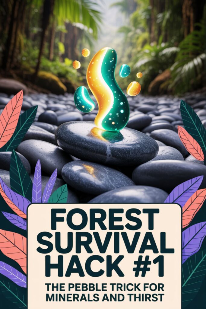 forest survival life hack with a stone
