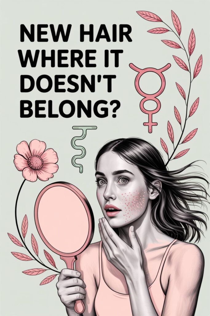 hair browing on face