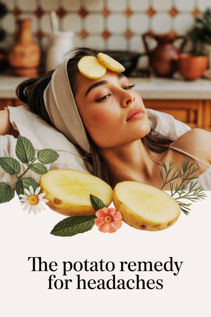 headache natural remedy with potatoes