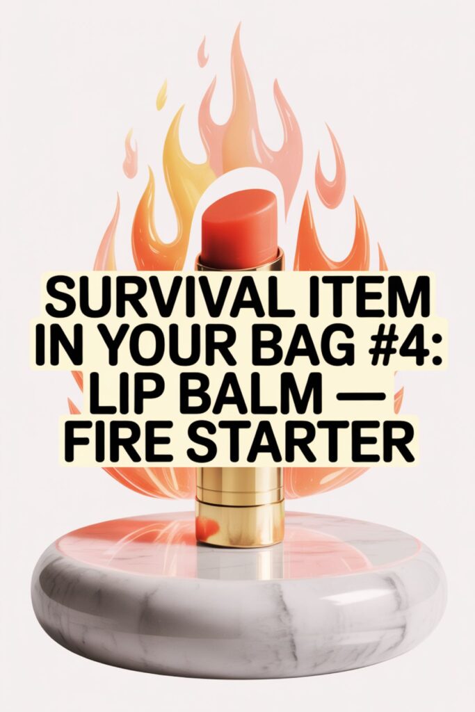 survival items lip balm to make a fire