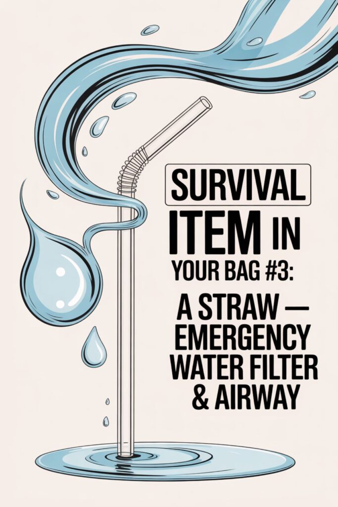 survival items straw as a water filter