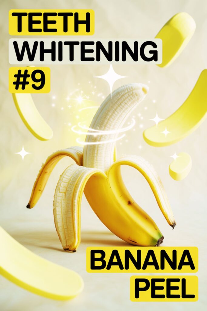 teeth whitening tip with banana peel
