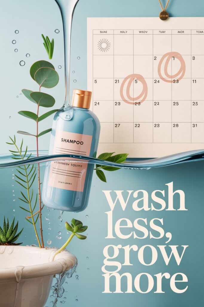 washing your hair less for faster growth