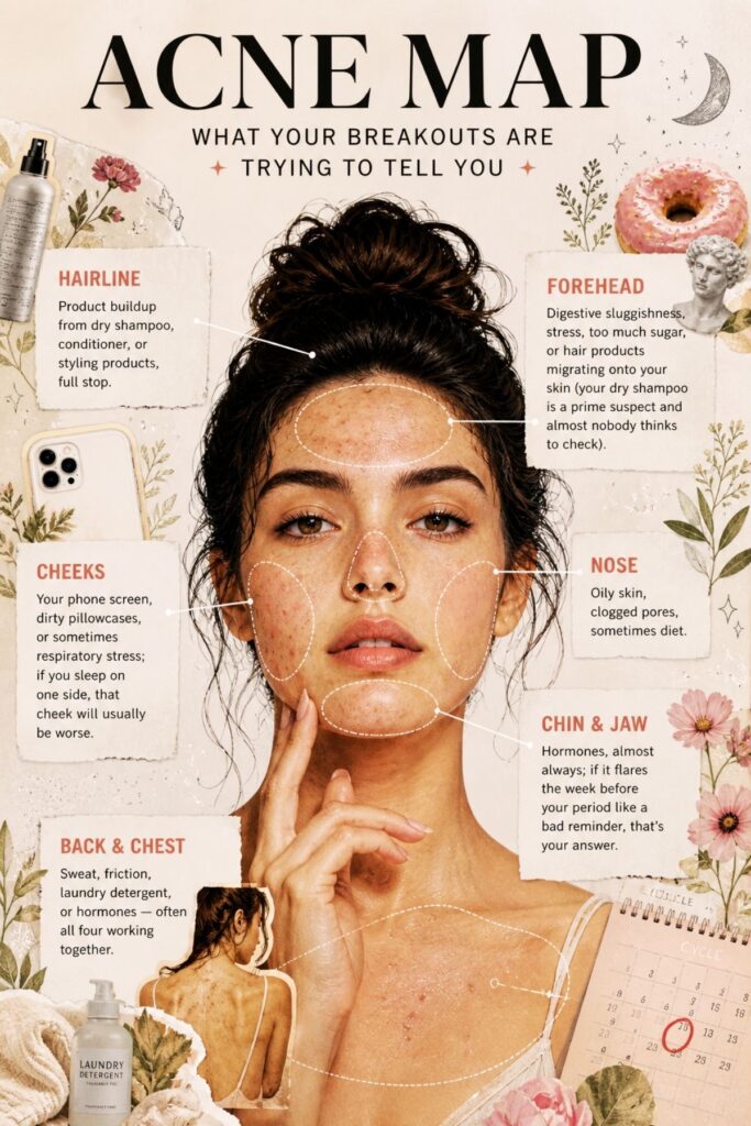acne face map