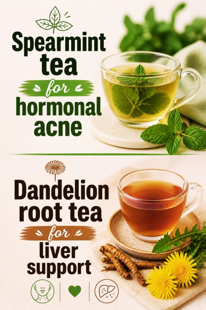 how to clear up acne with herbal teas