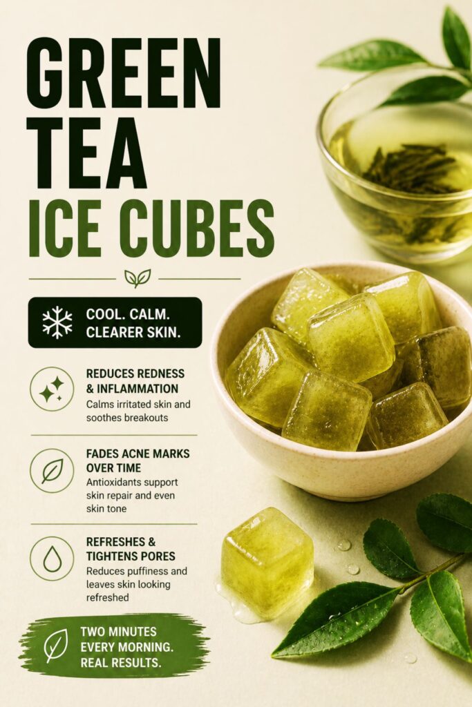how to remove acne marks with green tea