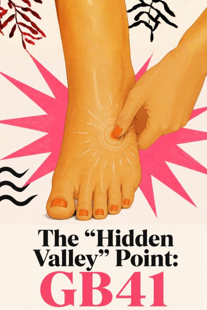 period tips relieving pain with a leg pressure point on foot