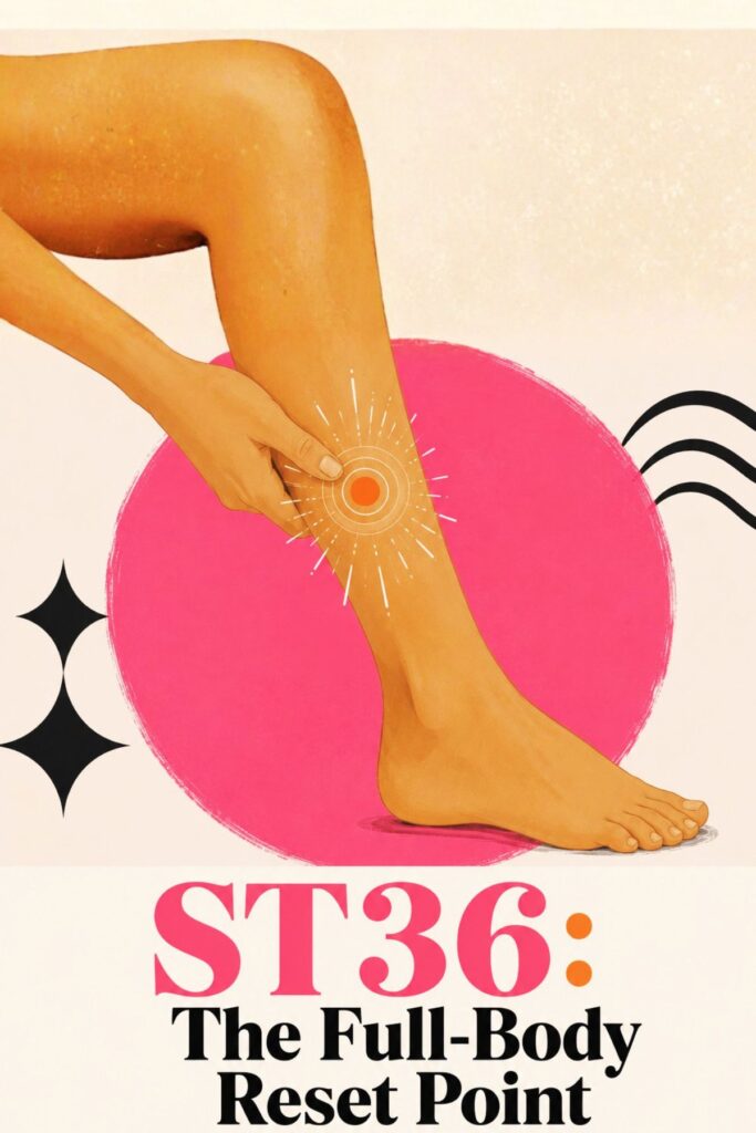 period tips relieving pain with an outer leg pressure point