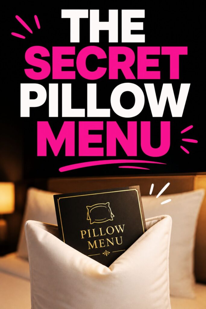 pillow menu travel hacks