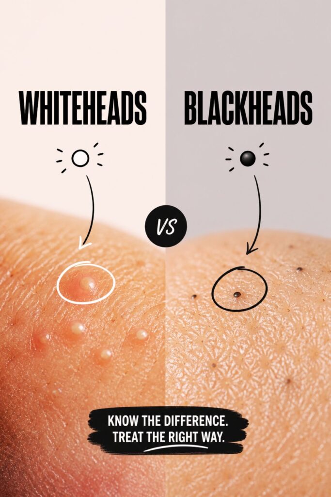 whiteheads and blackheads acne